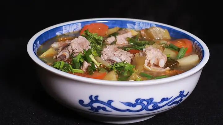 Cách Nấu Canh Cải Chua Thịt Băm