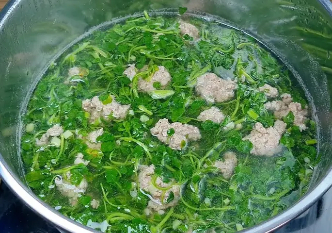 Cách Nấu Canh Cải Xoong Thịt Băm