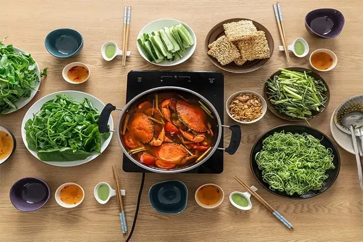 Cách Nấu Canh Cua Biển Mồng Tơi