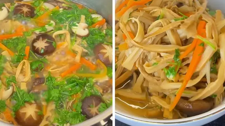 Cách Nấu Canh Măng Khô Chay