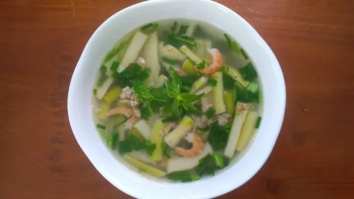 Cách Nấu Canh Ngó Khoai Nấu Tôm