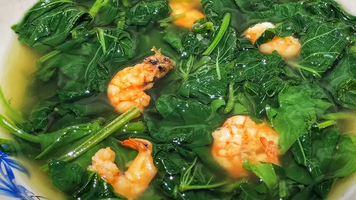 Cách Nấu Canh Rau Lang Với Tôm
