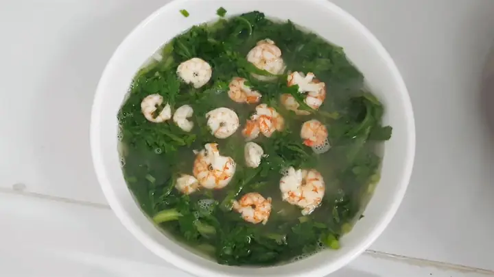 Cách Nấu Canh Rau Tần Ô Với Tôm