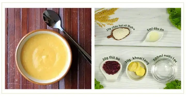 Cách Nấu Cháo Khoai Lang Bí Đỏ
