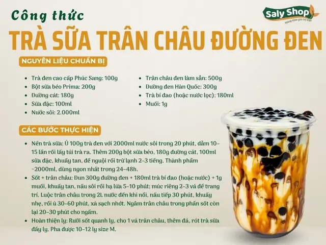 Cách Nấu Hạt Trân Châu Trong Trà Sữa