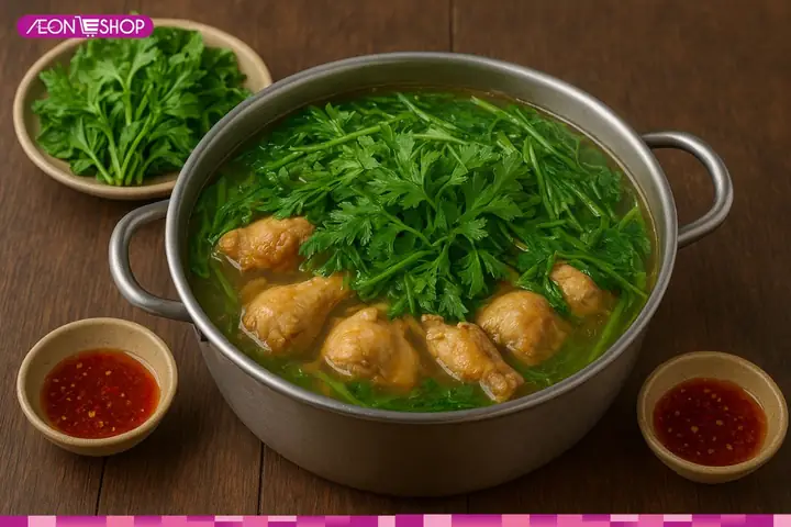 Cách Nấu Lẩu Gà Ngải Cứu