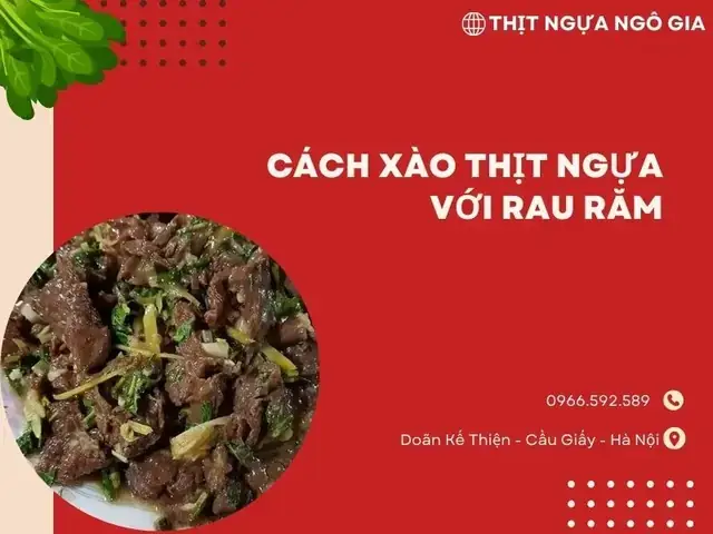 Cách Nấu Thịt Ngựa Xào Rau Răm