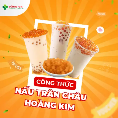 Cách Nấu Trân Châu Hoàng Kim Đài Loan