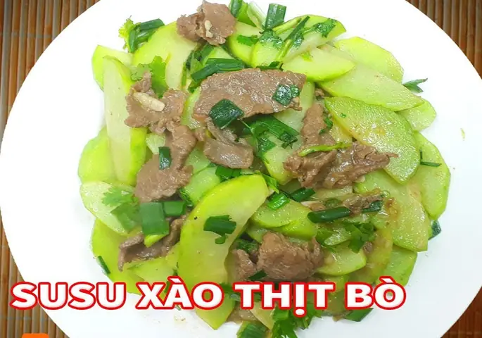 Cách Thái Su Su Xào Thịt