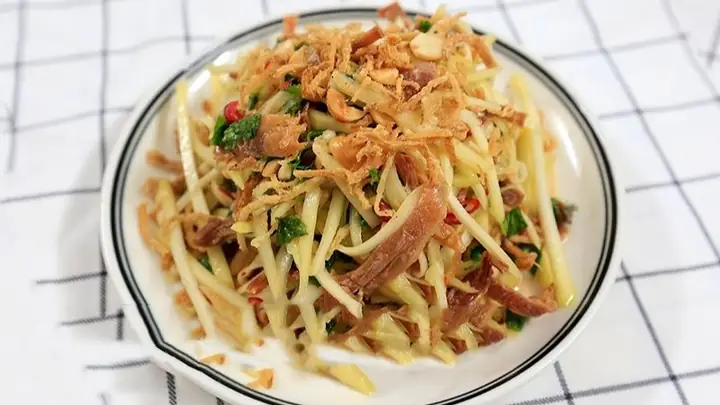 Cách Trộn Gỏi Xoài Khô Mực