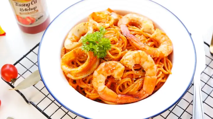 Cách Xào Mì Ý Hải Sản