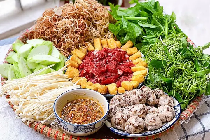 Lẩu Cua Ăn Rau Gì