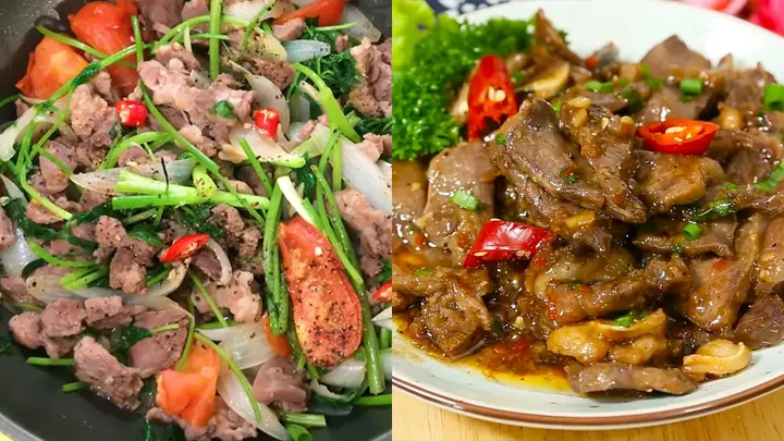 Lưỡi Heo Xào Rau Cải