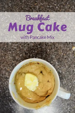 Microwave Chocolate Mug Cake With Pancake Mix