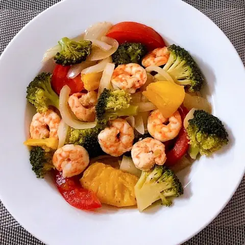 Món Tôm Xào Rau Củ