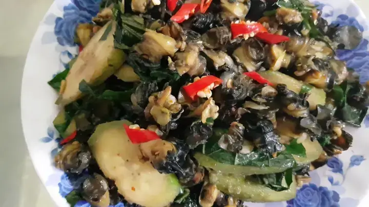 Ốc Bươu Xào Chuối Xanh Đậm Hương Vị Bắc