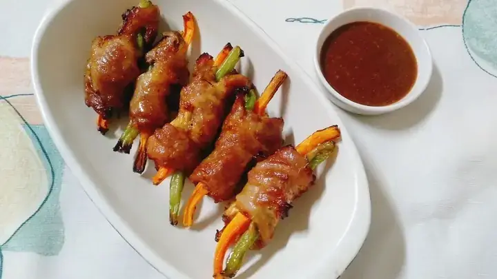 Thịt Ba Chỉ Cuộn Rau Củ Nướng